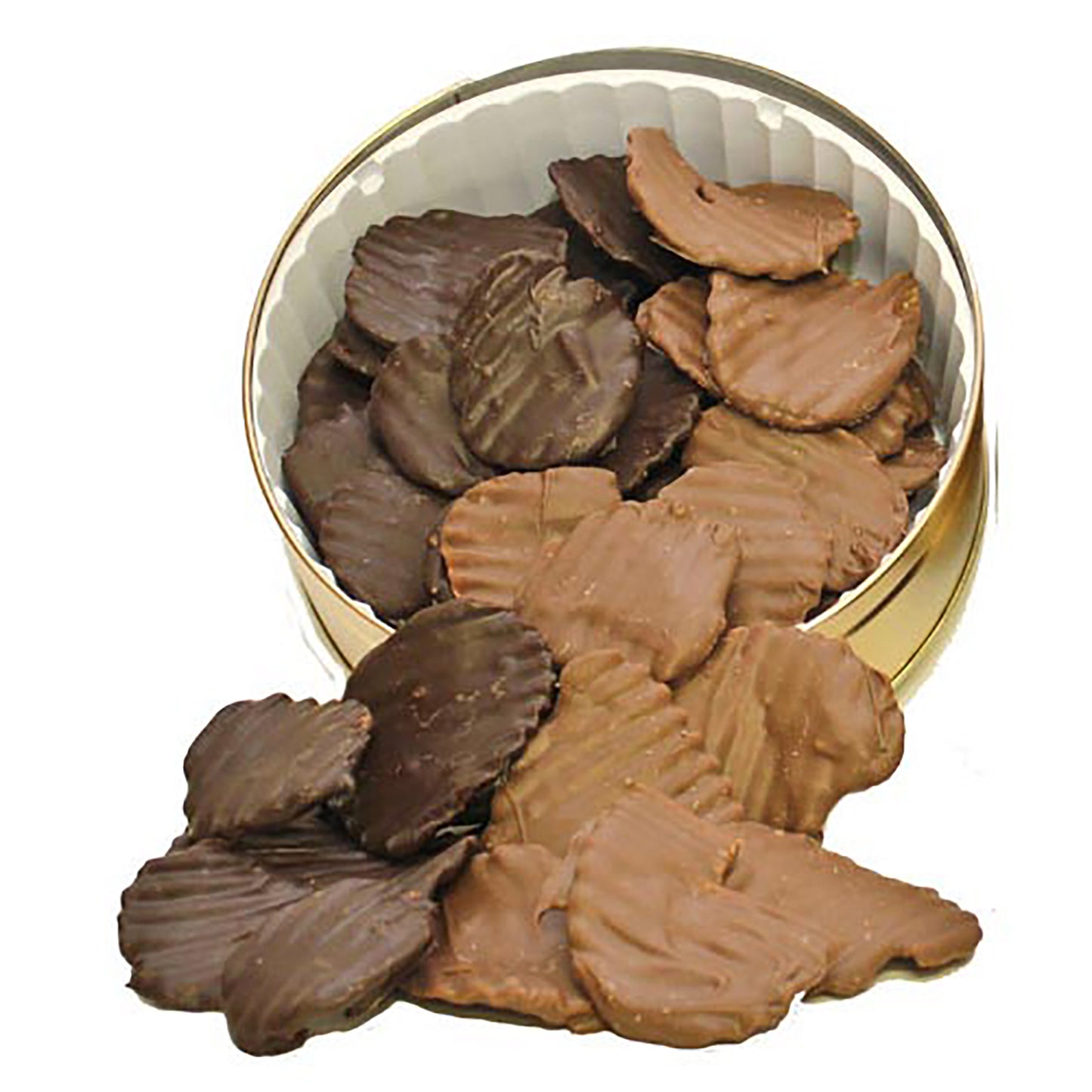 Chocolate Covered Potato Chip Tin
