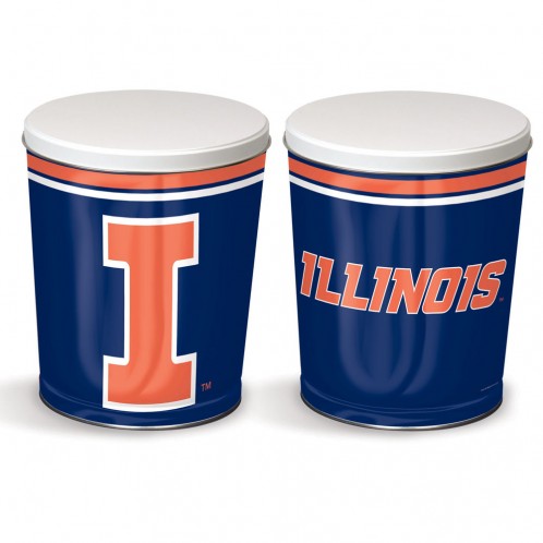Illinois Fighting Illini 3-Way Mix Popcorn Tin