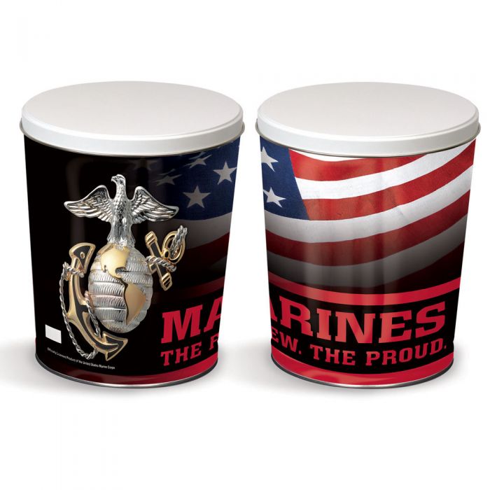United States Marines 3-Way Mix Popcorn Tin