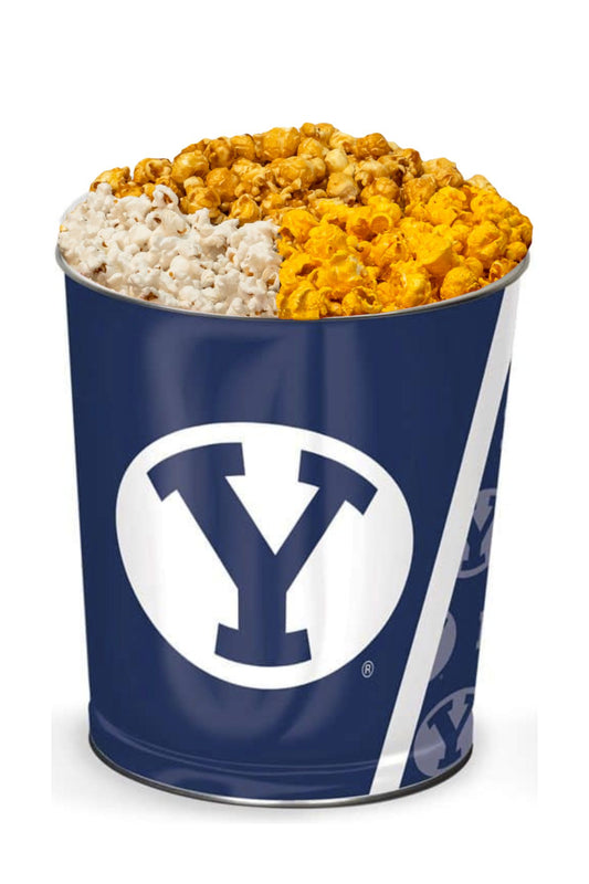 Brigham Young Cougars 3-Way Mix Popcorn Tin