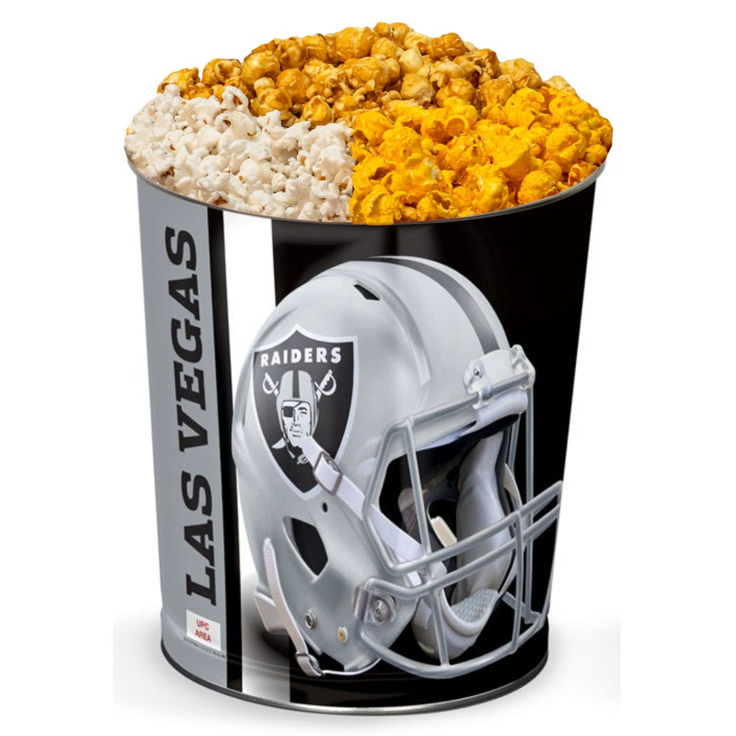 Las Vegas Raiders 3-Way Mix Popcorn Tin