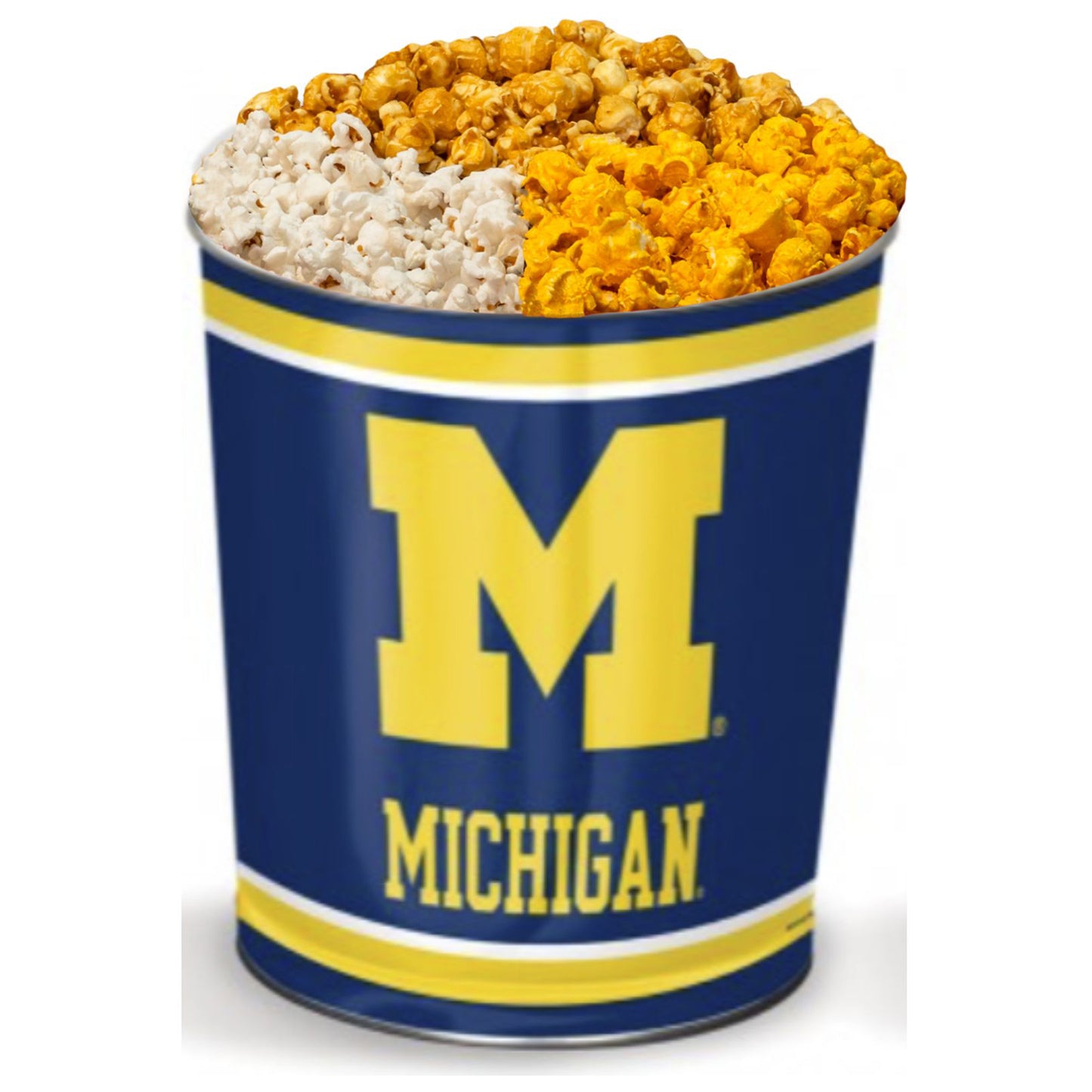 Michigan Wolverines 3-Way Mix Popcorn Tin