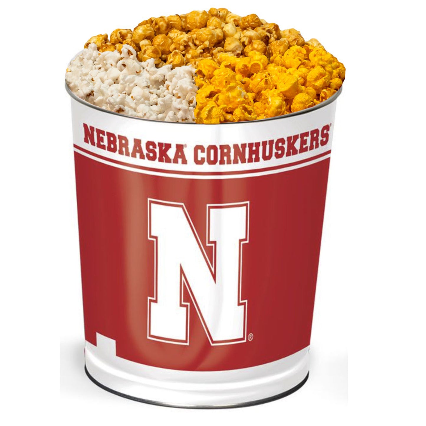 Nebraska Cornhuskers 3-Way Mix Popcorn Tin