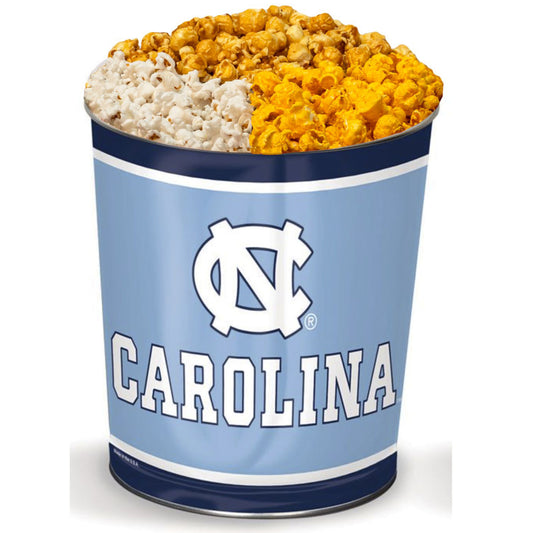 North Carolina Tarheels 3-Way Mix Popcorn Tin