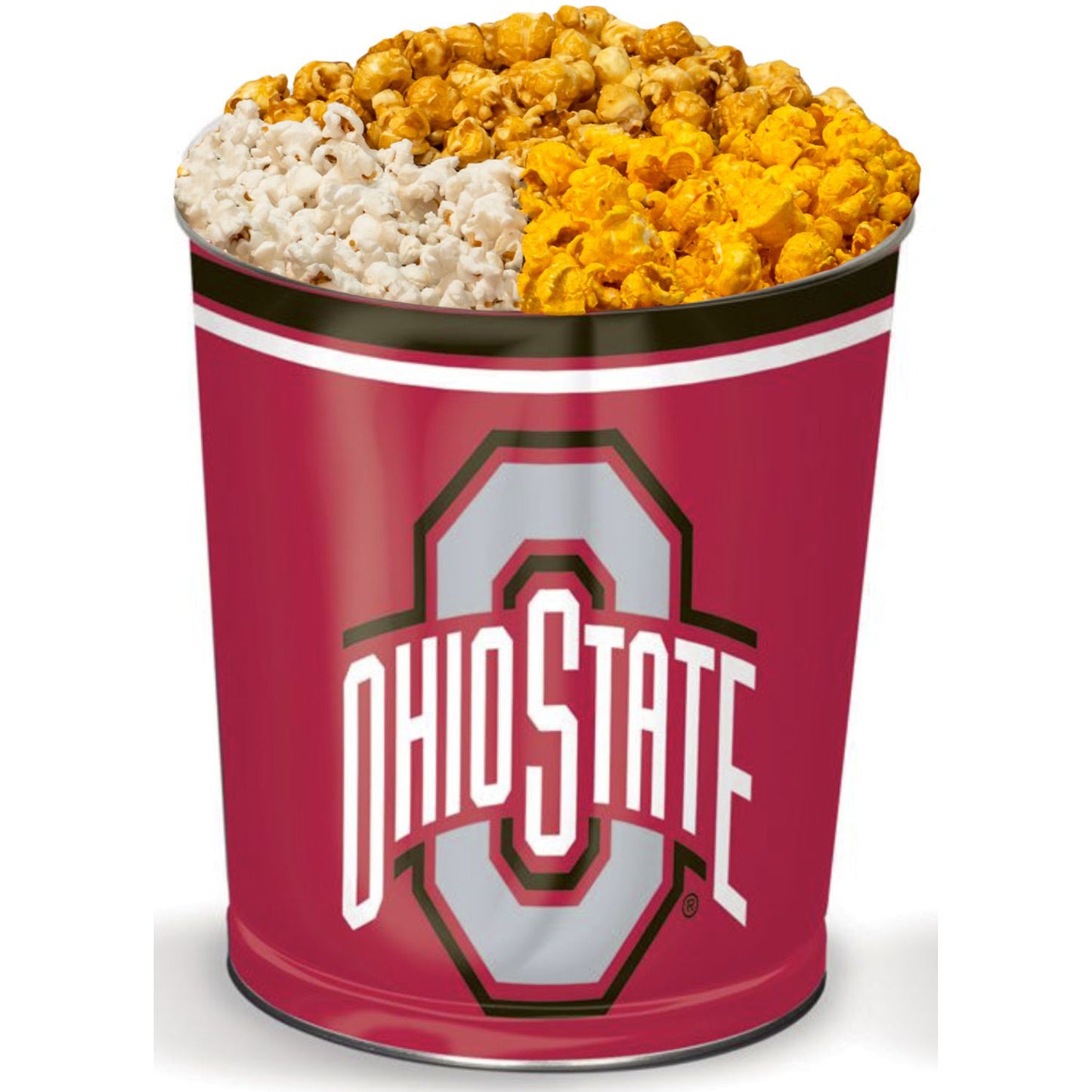 Ohio State Buckeyes 3-Way Mix Popcorn Tin
