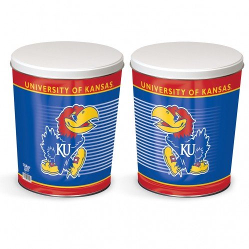 Kansas Jayhawks 3-Way Mix Popcorn Tin