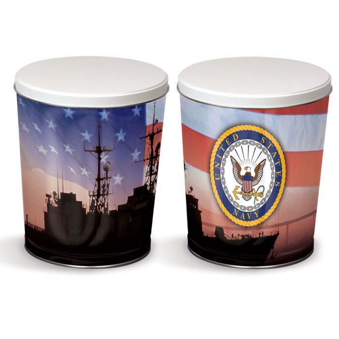 United States Navy 3-Way Mix Popcorn Tin