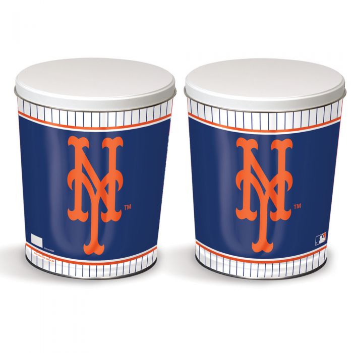 New York Mets 3-Way Mix Popcorn Tin