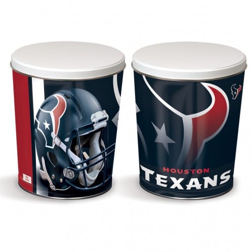 Houston Texans 3-Way Mix Popcorn Tin