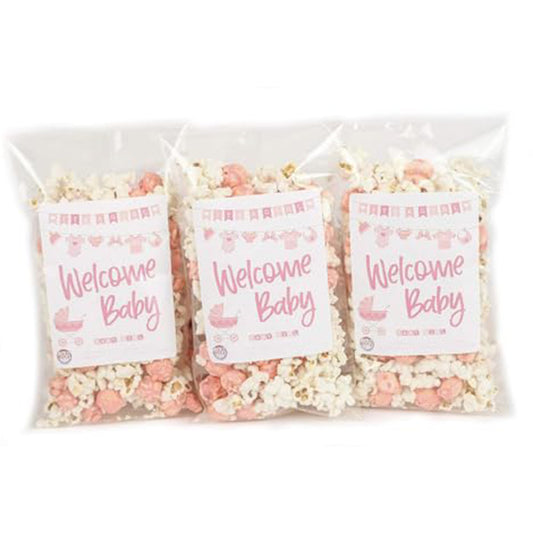 Welcome Baby Girl Popcorn (20-Pack)