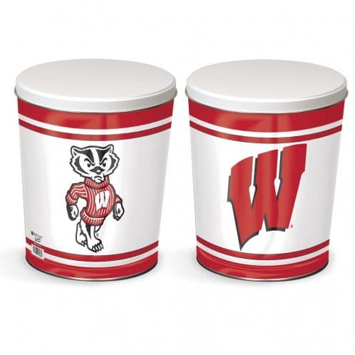 Wisconsin Badgers 3-Way Mix Popcorn Tin